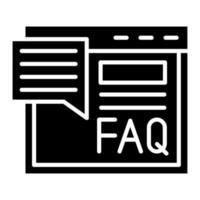 icône de glyphe de FAQ vecteur