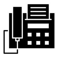icône de glyphe de télécopie vecteur
