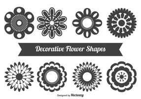 Formes florales décoratives vecteur