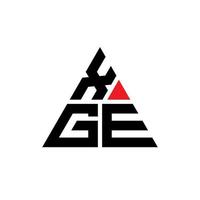 création de logo de lettre triangle xge avec forme de triangle. monogramme de conception de logo triangle xge. modèle de logo vectoriel triangle xge avec couleur rouge. logo triangulaire xge logo simple, élégant et luxueux.