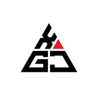 création de logo de lettre triangle xgj avec forme de triangle. monogramme de conception de logo triangle xgj. modèle de logo vectoriel triangle xgj avec couleur rouge. logo triangulaire xgj logo simple, élégant et luxueux.