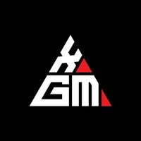 création de logo de lettre triangle xgm avec forme de triangle. monogramme de conception de logo triangle xgm. modèle de logo vectoriel triangle xgm avec couleur rouge. logo triangulaire xgm logo simple, élégant et luxueux.