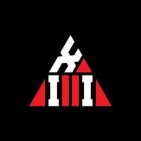 xii création de logo de lettre triangle avec forme de triangle. xii monogramme de conception de logo triangle. xii modèle de logo vectoriel triangle avec couleur rouge. xii logo triangulaire logo simple, élégant et luxueux.