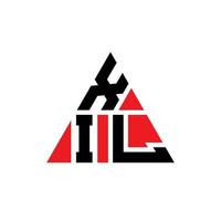 création de logo de lettre triangle xil avec forme de triangle. monogramme de conception de logo triangle xil. modèle de logo vectoriel triangle xil avec couleur rouge. logo triangulaire xil logo simple, élégant et luxueux.