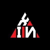 création de logo de lettre triangle xin avec forme de triangle. monogramme de conception de logo triangle xin. modèle de logo vectoriel triangle xin avec couleur rouge. logo triangulaire xin logo simple, élégant et luxueux.