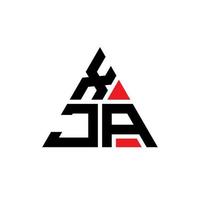 création de logo de lettre triangle xja avec forme de triangle. monogramme de conception de logo triangle xja. modèle de logo vectoriel triangle xja avec couleur rouge. logo triangulaire xja logo simple, élégant et luxueux.