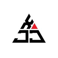 création de logo de lettre triangle xjj avec forme de triangle. monogramme de conception de logo triangle xjj. modèle de logo vectoriel triangle xjj avec couleur rouge. xjj logo triangulaire logo simple, élégant et luxueux.