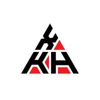 création de logo de lettre triangle xkh avec forme de triangle. monogramme de conception de logo triangle xkh. modèle de logo vectoriel triangle xkh avec couleur rouge. logo triangulaire xkh logo simple, élégant et luxueux.