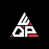 création de logo de lettre triangle wqp avec forme de triangle. monogramme de conception de logo triangle wqp. modèle de logo vectoriel triangle wqp avec couleur rouge. logo triangulaire wqp logo simple, élégant et luxueux.