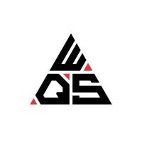 création de logo de lettre triangle wqs avec forme de triangle. monogramme de conception de logo triangle wqs. modèle de logo vectoriel triangle wqs avec couleur rouge. logo triangulaire wqs logo simple, élégant et luxueux.