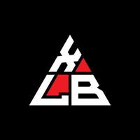 création de logo de lettre triangle xlb avec forme de triangle. monogramme de conception de logo triangle xlb. modèle de logo vectoriel triangle xlb avec couleur rouge. logo triangulaire xlb logo simple, élégant et luxueux.