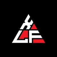 création de logo de lettre triangle xlf avec forme de triangle. monogramme de conception de logo triangle xlf. modèle de logo vectoriel triangle xlf avec couleur rouge. logo triangulaire xlf logo simple, élégant et luxueux.