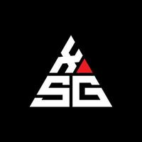 création de logo de lettre triangle xsg avec forme de triangle. monogramme de conception de logo triangle xsg. modèle de logo vectoriel triangle xsg avec couleur rouge. logo triangulaire xsg logo simple, élégant et luxueux.