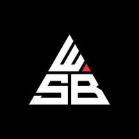 création de logo de lettre triangle wsb avec forme de triangle. monogramme de conception de logo triangle wsb. modèle de logo vectoriel triangle wsb avec couleur rouge. logo triangulaire wsb logo simple, élégant et luxueux.
