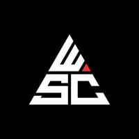 création de logo de lettre triangle wsc avec forme de triangle. monogramme de conception de logo triangle wsc. modèle de logo vectoriel triangle wsc avec couleur rouge. logo triangulaire wsc logo simple, élégant et luxueux.