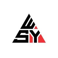 création de logo de lettre triangle wsy avec forme de triangle. monogramme de conception de logo triangle wsy. modèle de logo vectoriel triangle wsy avec couleur rouge. logo triangulaire wsy logo simple, élégant et luxueux.