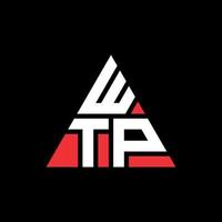 création de logo de lettre triangle wtp avec forme de triangle. monogramme de conception de logo triangle wtp. modèle de logo vectoriel triangle wtp avec couleur rouge. logo triangulaire wtp logo simple, élégant et luxueux.