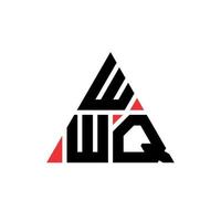 création de logo de lettre triangle wwq avec forme de triangle. monogramme de conception de logo triangle wwq. modèle de logo vectoriel triangle wwq avec couleur rouge. wwq logo triangulaire logo simple, élégant et luxueux.