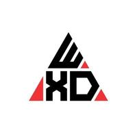 création de logo de lettre triangle wxd avec forme de triangle. monogramme de conception de logo triangle wxd. modèle de logo vectoriel triangle wxd avec couleur rouge. logo triangulaire wxd logo simple, élégant et luxueux.
