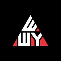 création de logo de lettre triangle wwy avec forme de triangle. monogramme de conception de logo triangle wwy. modèle de logo vectoriel triangle wwy avec couleur rouge. wwy logo triangulaire logo simple, élégant et luxueux.