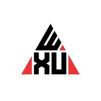 création de logo de lettre triangle wxu avec forme de triangle. monogramme de conception de logo triangle wxu. modèle de logo vectoriel triangle wxu avec couleur rouge. logo triangulaire wxu logo simple, élégant et luxueux.