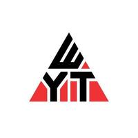 création de logo de lettre triangle wyt avec forme de triangle. monogramme de conception de logo triangle wyt. modèle de logo vectoriel triangle wyt avec couleur rouge. wyt logo triangulaire logo simple, élégant et luxueux.