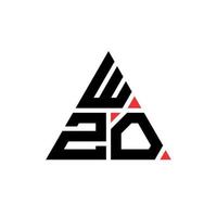 création de logo de lettre triangle wzo avec forme de triangle. monogramme de conception de logo triangle wzo. modèle de logo vectoriel triangle wzo avec couleur rouge. logo triangulaire wzo logo simple, élégant et luxueux.