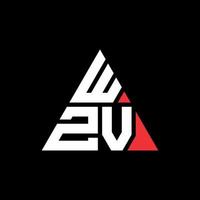 création de logo de lettre triangle wzv avec forme de triangle. monogramme de conception de logo triangle wzv. modèle de logo vectoriel triangle wzv avec couleur rouge. logo triangulaire wzv logo simple, élégant et luxueux.