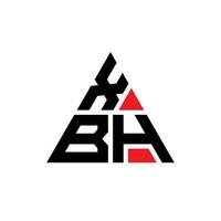création de logo de lettre triangle xbh avec forme de triangle. monogramme de conception de logo triangle xbh. modèle de logo vectoriel triangle xbh avec couleur rouge. logo triangulaire xbh logo simple, élégant et luxueux.