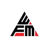 création de logo de lettre triangle wfm avec forme de triangle. monogramme de conception de logo triangle wfm. modèle de logo vectoriel triangle wfm avec couleur rouge. logo triangulaire wfm logo simple, élégant et luxueux. wfm
