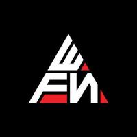 création de logo de lettre triangle wfn avec forme de triangle. monogramme de conception de logo triangle wfn. modèle de logo vectoriel triangle wfn avec couleur rouge. logo triangulaire wfn logo simple, élégant et luxueux. wfn