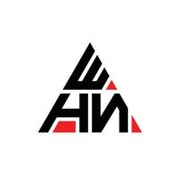 création de logo de lettre triangle whn avec forme de triangle. monogramme de conception de logo triangle whn. modèle de logo vectoriel triangle whn avec couleur rouge. whn logo triangulaire logo simple, élégant et luxueux. quand