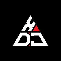 création de logo de lettre triangle xdj avec forme de triangle. monogramme de conception de logo triangle xdj. modèle de logo vectoriel triangle xdj avec couleur rouge. logo triangulaire xdj logo simple, élégant et luxueux.