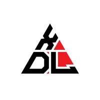 création de logo de lettre triangle xdl avec forme de triangle. monogramme de conception de logo triangle xdl. modèle de logo vectoriel triangle xdl avec couleur rouge. logo triangulaire xdl logo simple, élégant et luxueux.