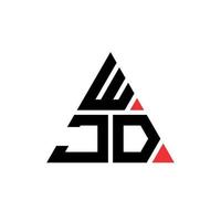 création de logo de lettre triangle wjd avec forme de triangle. monogramme de conception de logo triangle wjd. modèle de logo vectoriel triangle wjd avec couleur rouge. logo triangulaire wjd logo simple, élégant et luxueux.