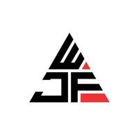 création de logo de lettre triangle wjf avec forme de triangle. monogramme de conception de logo triangle wjf. modèle de logo vectoriel triangle wjf avec couleur rouge. logo triangulaire wjf logo simple, élégant et luxueux.