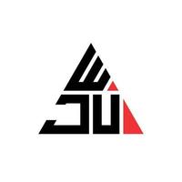 création de logo de lettre triangle wju avec forme de triangle. monogramme de conception de logo triangle wju. modèle de logo vectoriel triangle wju avec couleur rouge. logo triangulaire wju logo simple, élégant et luxueux.