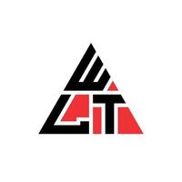 création de logo de lettre triangle wlt avec forme de triangle. monogramme de conception de logo triangle wlt. modèle de logo vectoriel triangle wlt avec couleur rouge. logo triangulaire wlt logo simple, élégant et luxueux.