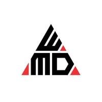 création de logo de lettre triangle wmd avec forme de triangle. monogramme de conception de logo triangle wmd. modèle de logo vectoriel triangle wmd avec couleur rouge. logo triangulaire wmd logo simple, élégant et luxueux.