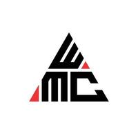 création de logo de lettre triangle wmc avec forme de triangle. monogramme de conception de logo triangle wmc. modèle de logo vectoriel triangle wmc avec couleur rouge. logo triangulaire wmc logo simple, élégant et luxueux.