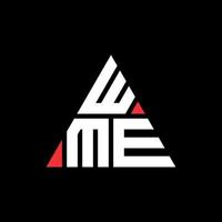 création de logo de lettre triangle wme avec forme de triangle. monogramme de conception de logo wme triangle. modèle de logo vectoriel triangle wme avec couleur rouge. wme logo triangulaire logo simple, élégant et luxueux.