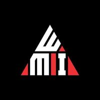 création de logo de lettre triangle wmi avec forme de triangle. monogramme de conception de logo triangle wmi. modèle de logo vectoriel triangle wmi avec couleur rouge. logo triangulaire wmi logo simple, élégant et luxueux.