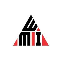 création de logo de lettre triangle wmi avec forme de triangle. monogramme de conception de logo triangle wmi. modèle de logo vectoriel triangle wmi avec couleur rouge. logo triangulaire wmi logo simple, élégant et luxueux.
