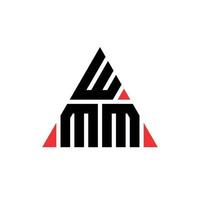 création de logo de lettre triangle wmm avec forme de triangle. monogramme de conception de logo triangle wmm. modèle de logo vectoriel triangle wmm avec couleur rouge. logo triangulaire wmm logo simple, élégant et luxueux.