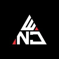 création de logo de lettre triangle wnj avec forme de triangle. monogramme de conception de logo triangle wnj. modèle de logo vectoriel triangle wnj avec couleur rouge. logo triangulaire wnj logo simple, élégant et luxueux.