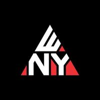 création de logo de lettre triangle wny avec forme de triangle. monogramme de conception de logo triangle wny. modèle de logo vectoriel triangle wny avec couleur rouge. wny logo triangulaire logo simple, élégant et luxueux.