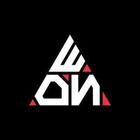 création de logo de lettre triangulaire gagnée avec forme de triangle. monogramme de conception de logo triangle gagné. modèle de logo vectoriel triangle gagné avec couleur rouge. gagné logo triangulaire logo simple, élégant et luxueux.