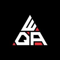 création de logo de lettre triangle wqa avec forme de triangle. monogramme de conception de logo triangle wqa. modèle de logo vectoriel triangle wqa avec couleur rouge. wqa logo triangulaire logo simple, élégant et luxueux.