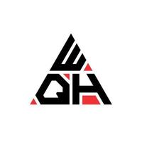 création de logo de lettre triangle wqh avec forme de triangle. monogramme de conception de logo triangle wqh. modèle de logo vectoriel triangle wqh avec couleur rouge. wqh logo triangulaire logo simple, élégant et luxueux.