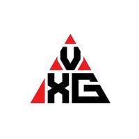 création de logo de lettre triangle vxg avec forme de triangle. monogramme de conception de logo triangle vxg. modèle de logo vectoriel triangle vxg avec couleur rouge. logo triangulaire vxg logo simple, élégant et luxueux.